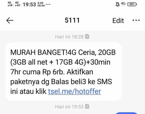 paket 4g ceria