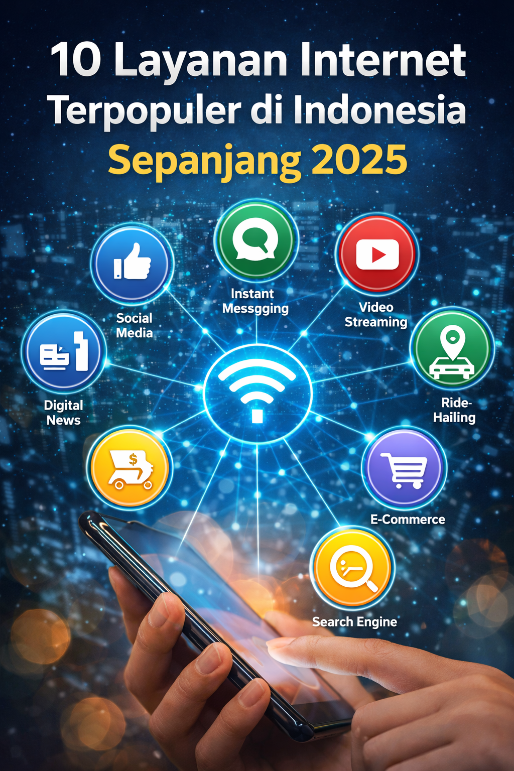 10 Layanan Internet Terpopuler di Indonesia Sepanjang 2025